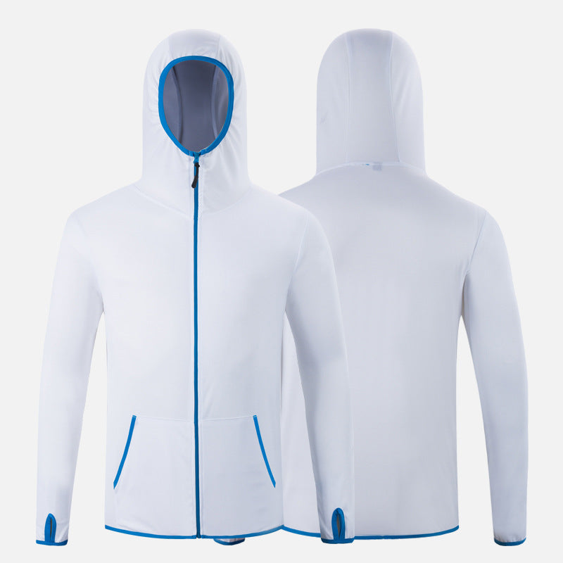 Breathable Camouflage Hooded Long-Sleeved Shirt Ice Silk Sea Fishing Fishing Clothing